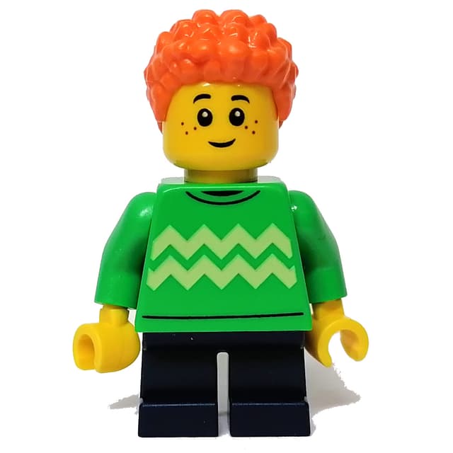 Boy, Green Sweater, Orange Hair