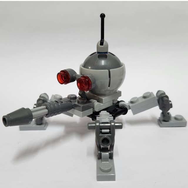 Dwarf Spider Droid, Dark Bluish Gray Dome, Fixed Dark Bluish Gray Cannon