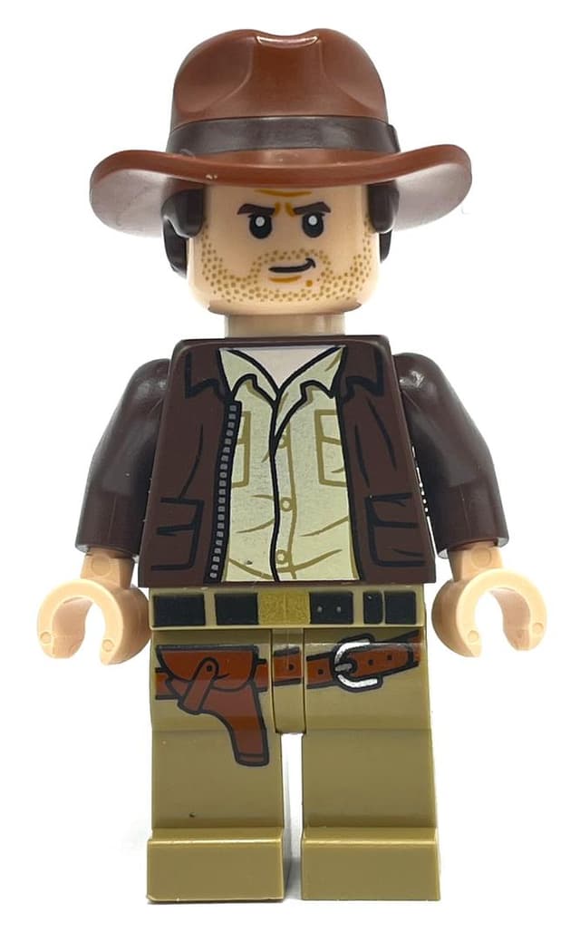 Indiana Jones in Dark Brown Jacket, Tan Shirt, Light Nougat Hands