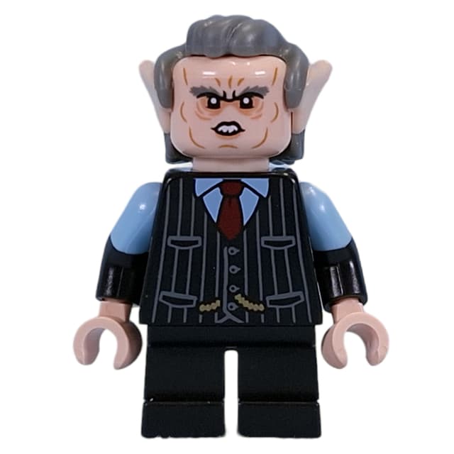 Goblin - Dark Bluish Grey Hair, Black Torso, Black Legs