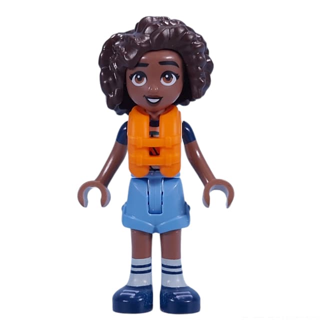 Aliya - Adventure Camp, Bright Light Blue Shorts, Life Vest