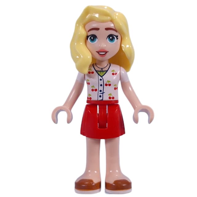 Matilde, White Shirt, Red Skirt