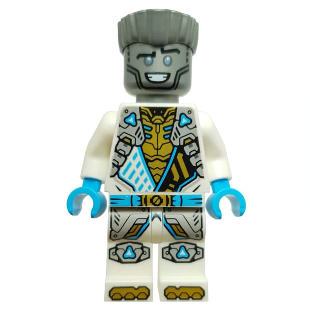 Zane, White Suit, Silver Hair, Smile