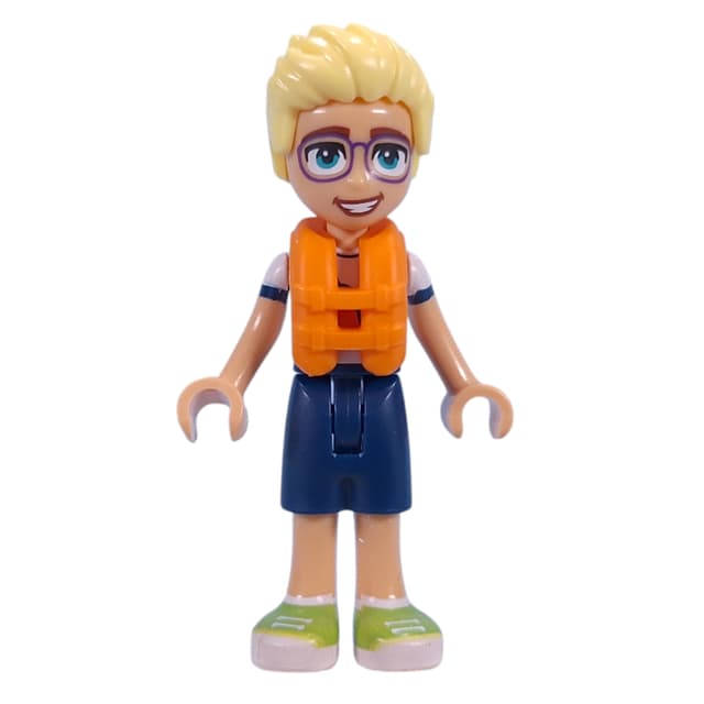 Olly - White Top, Dark Blue Shorts, Life Jacket