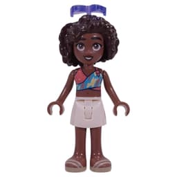 Aliya, Coral Top, White Skirt, Sunglasses