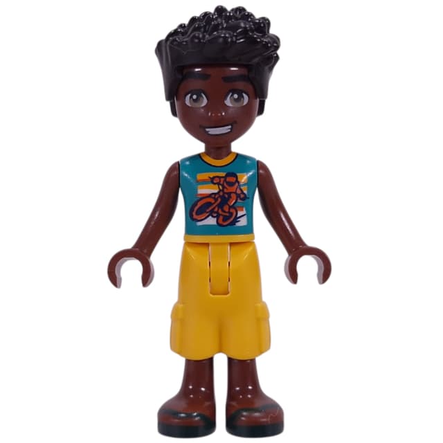 Zac, Dark Turquoise Top, Yellow Pants