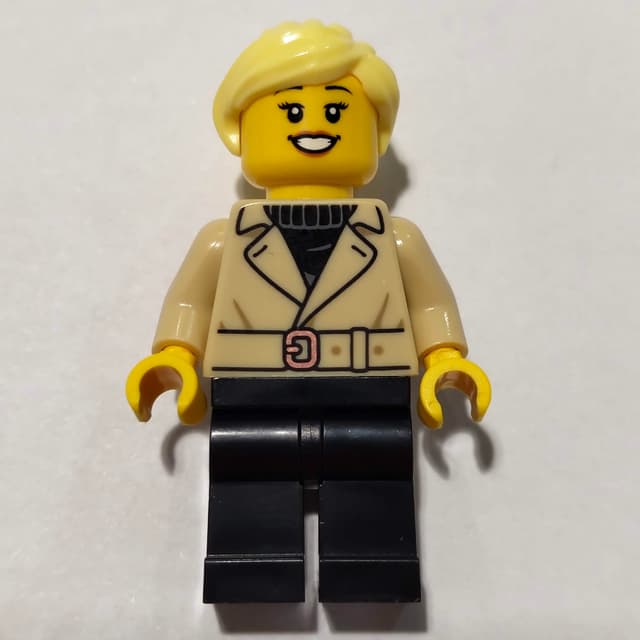 Hiker, Tan Coat, Black Legs, Bright Light Yellow Hair